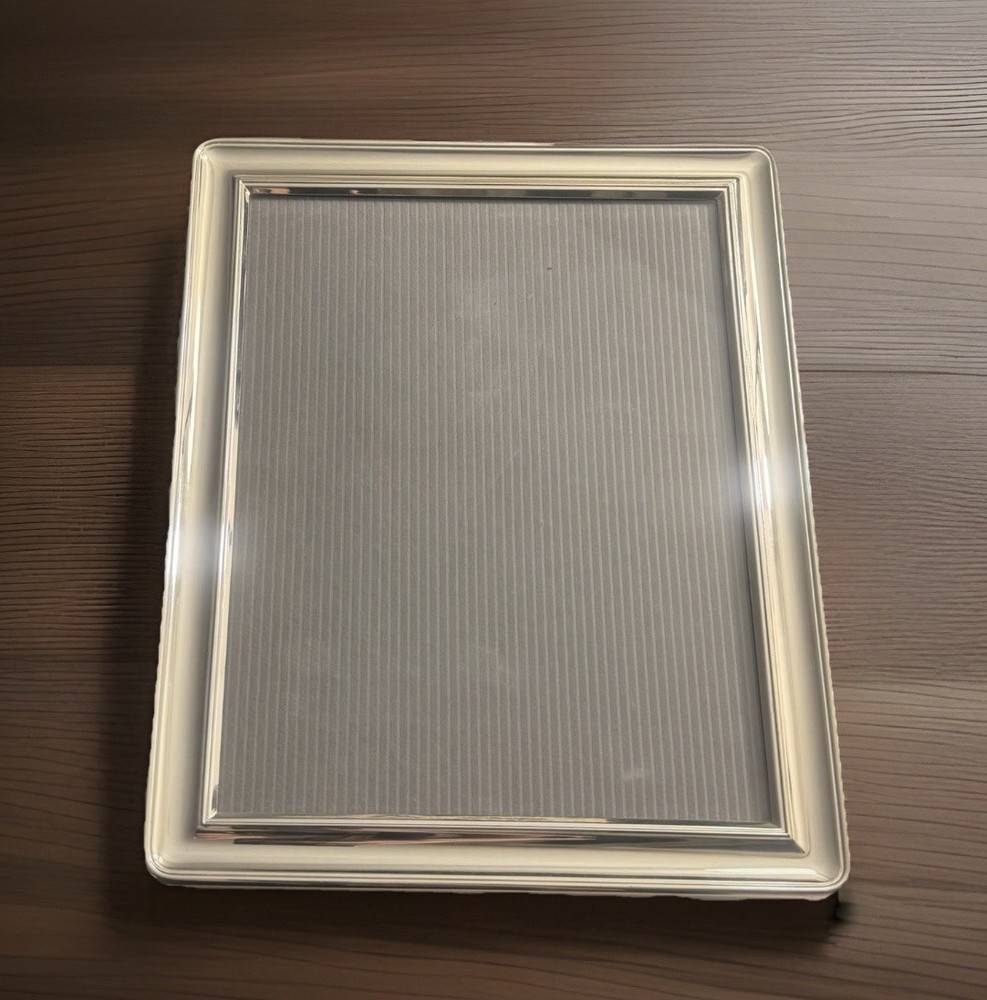 Christofle Silver Tone Rectangle Large Picture Frame 11”x9”