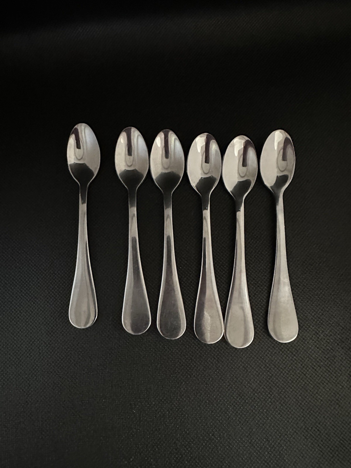 6 Cambridge Silversmiths Stainless Demitasse Spoons 4 3/4 Inches gallery