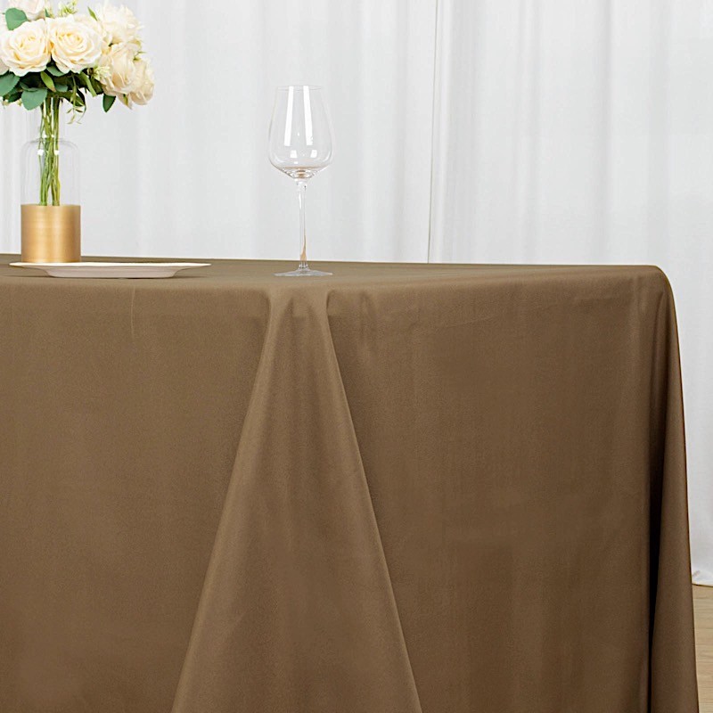 TAUPE 72x120 RECTANGLE POLYESTER TABLECLOTH Wedding Catering Dinner Supplies gallery