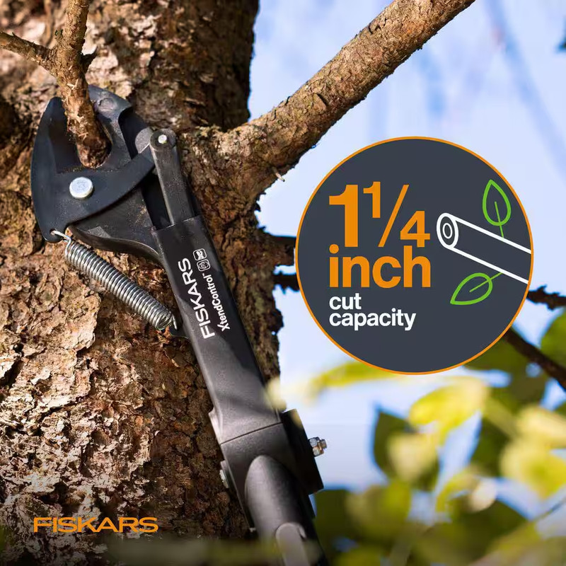 Fiskars XtendControl 15" Saw 14ft Interchangeable Pole Tree Pruner Trimmer Tool gallery