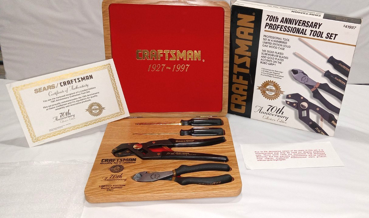 Craftsman 70th Anniversary Professional Tool Set 14k Gold Plated #2961 C Edition gallery