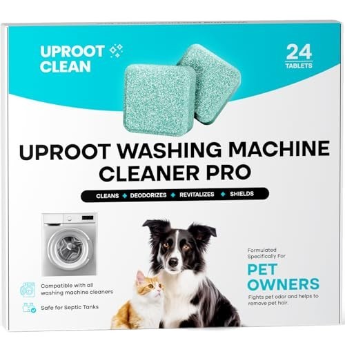 Washing Machine Cleaner Tablets - 24 Pack, HE & Front Load Compatible, Pet Safe, gallery