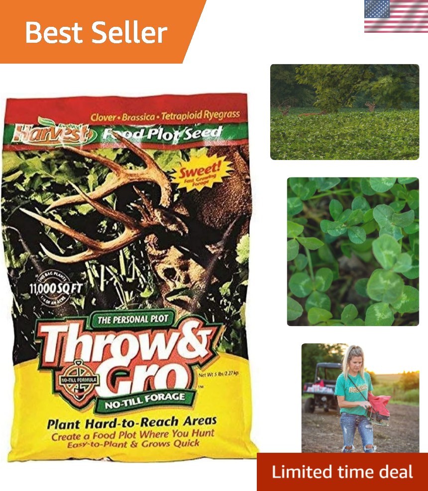 EVOLVED HARVEST Throw & Gro No-Till Forage for Deer - Easy-to-Plant Fast-Grow... gallery