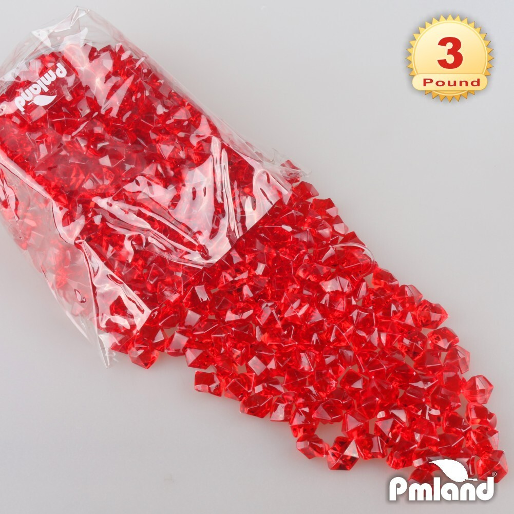 PMLAND Acrylic Ice Rocks Crystals Cubes Gems for Vase Filler, Table Scatter gallery