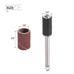 100Pcs 1/4 Inch Sanding Sleeves Set 240 Grit with 2Pcs 1/8 Inch Mandrels gallery