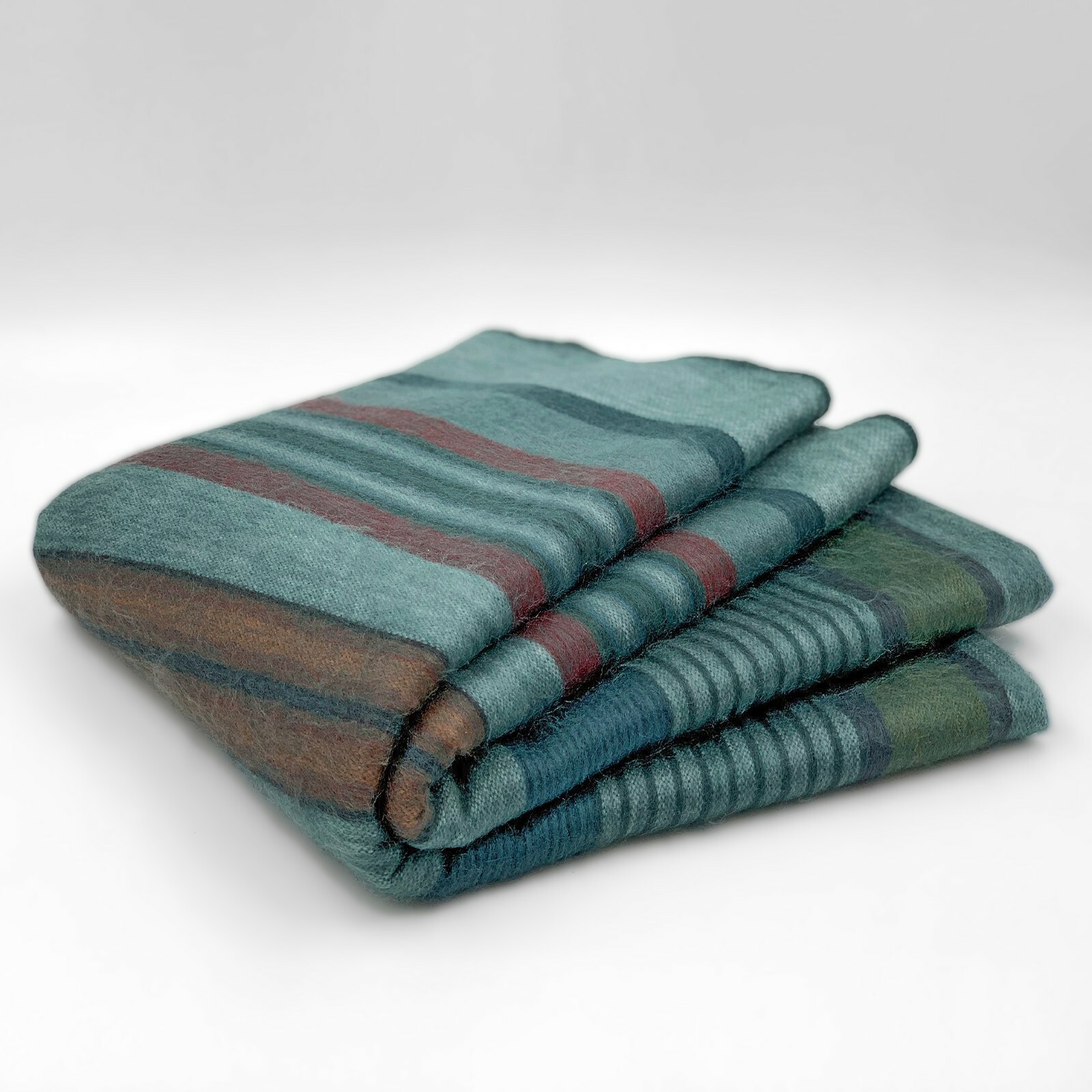 Soft and Warm Striped ALPACA Wool Throw Blanket 97"x67" Queen bed sofa couch gallery