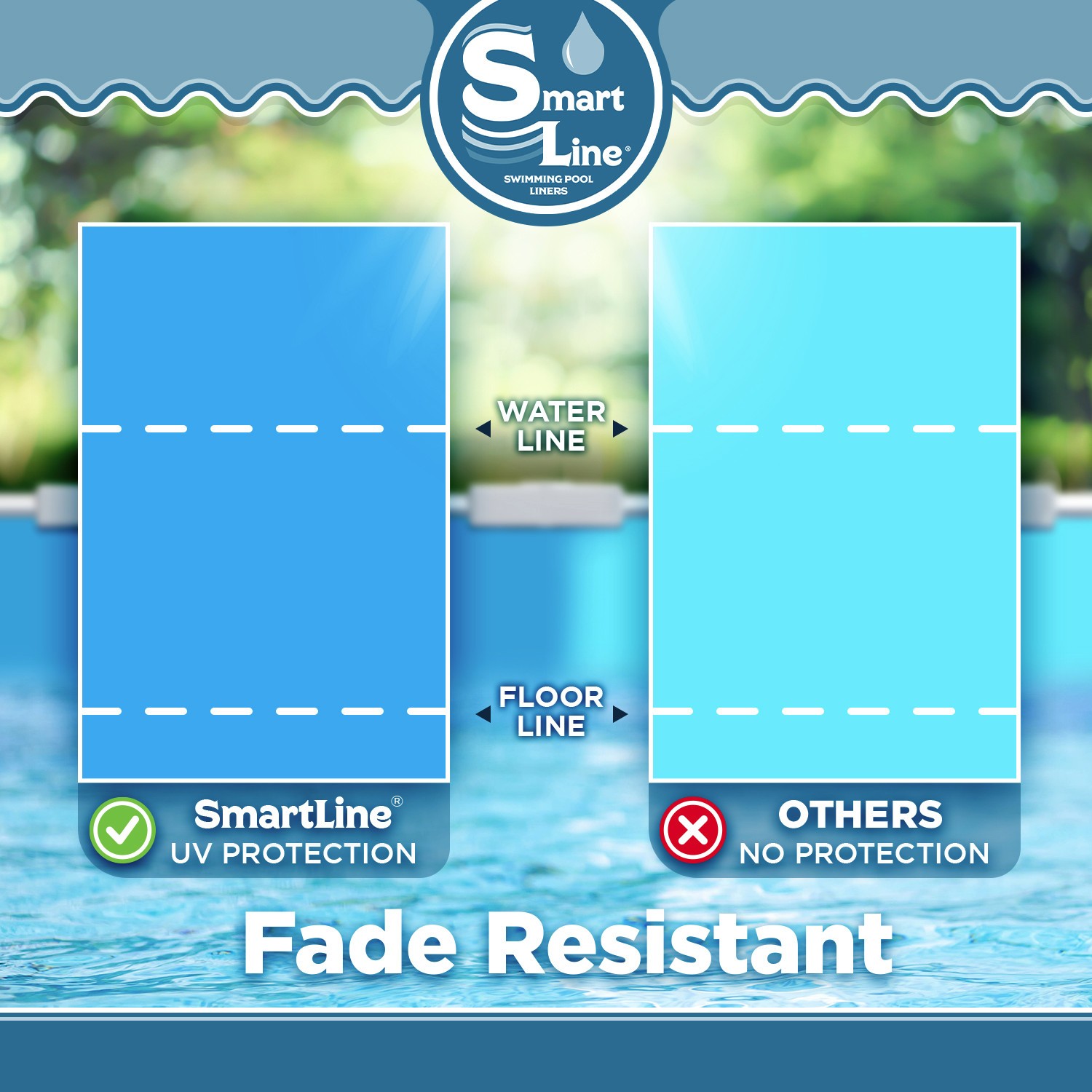 SmartLine 12' x 54” Round Overlap 20 Gauge Swimming Pool Liner - Choose Pattern gallery