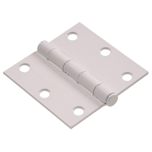 Hillman Square Corner Door Hinge White (3-1/2")