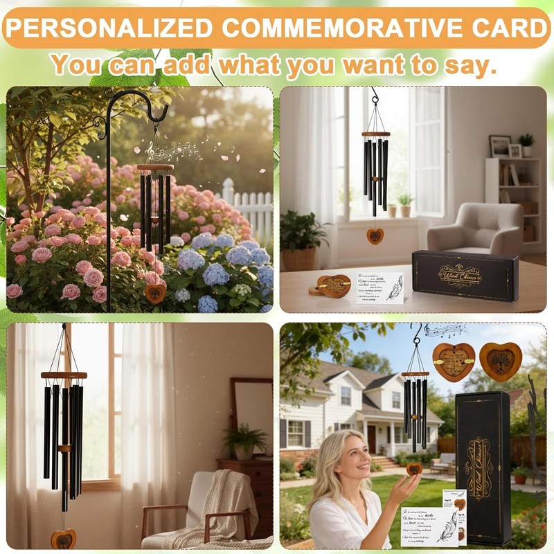 32 Inch Personalized Memorial Wind Chimes Sympathy Gifts for Loss of Loved One gallery