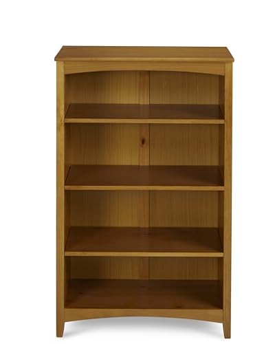 Shaker Style 4 Shelf Bookcase / Solid Wood / High / Adjustable 48" Brown gallery