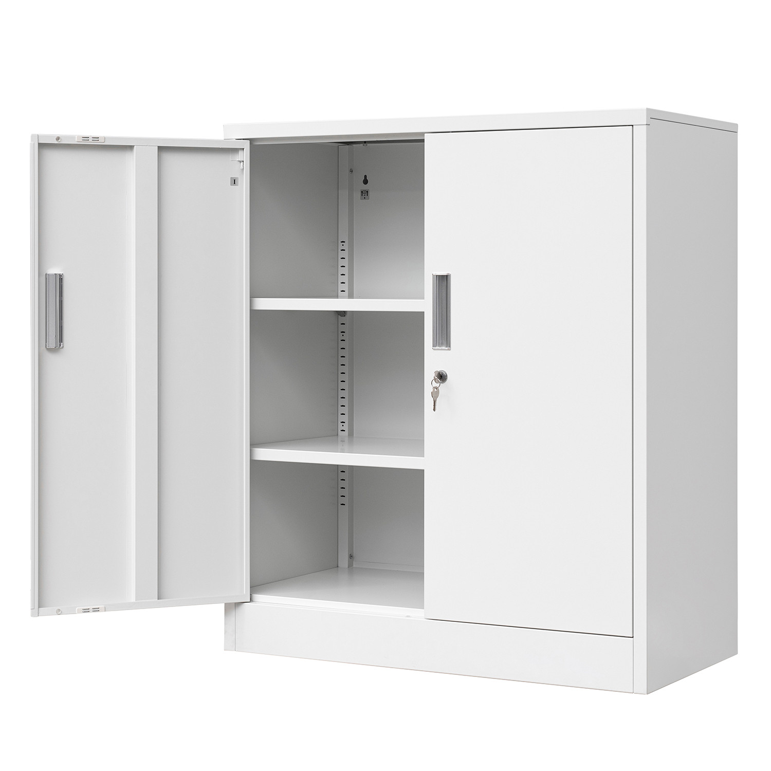 CJF Metal Storage Cabinets with Shelves and Locking Door for Kitchen/Home Office gallery