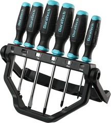 DURATECH 6 PCS Magnetic Screwdrivers Set 3PCS Phillips & 3PCS Flat Head S2 Steel