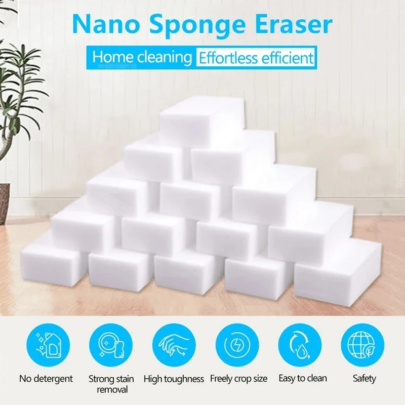 1 - 100pcs Magic Sponge Eraser Melamine Washing Thick Cleaning Foam Home Tool* gallery