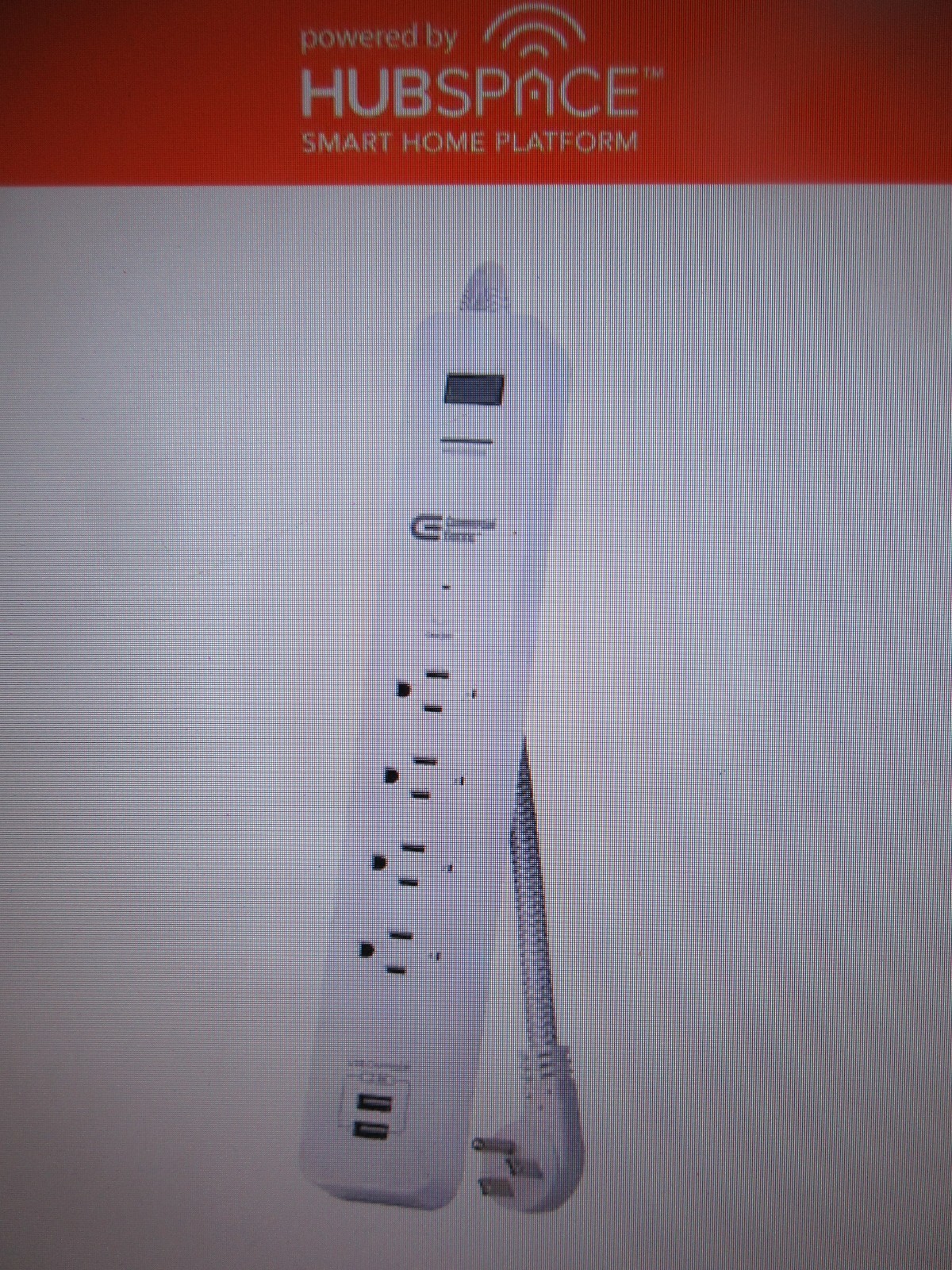 CE 3 ft 4-Outlet White Surge Protector Smart with USB Powered by Hubspace gallery