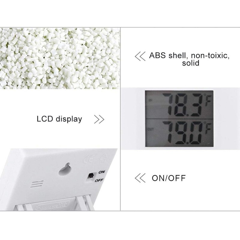 Digital Wired Thermometer With Large Lcd Display Indoor Outdoor Temperature M... gallery
