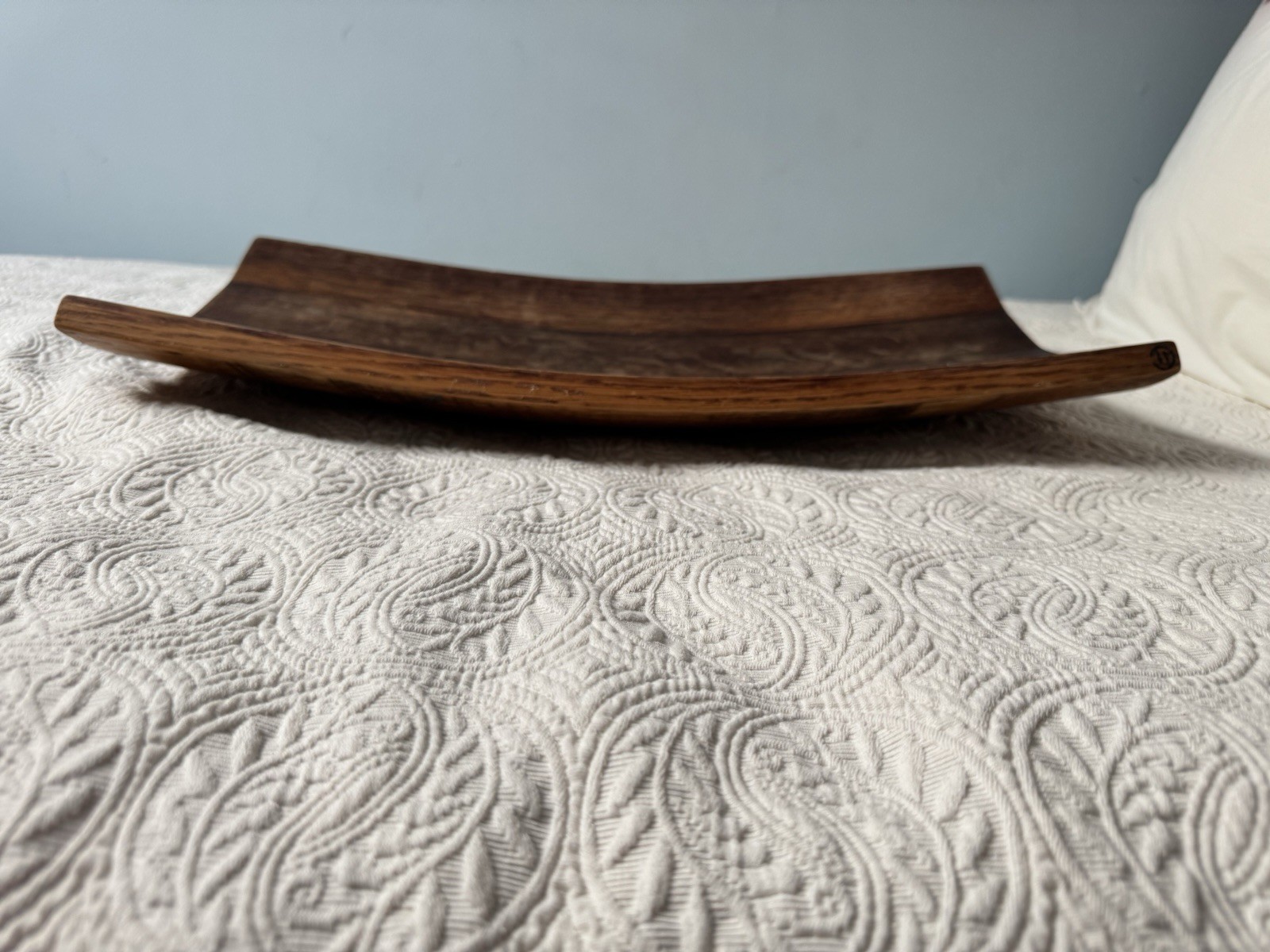 Medium Brown Wood Rectangular Serving Tray 20" x 10" Solid Plain Design gallery