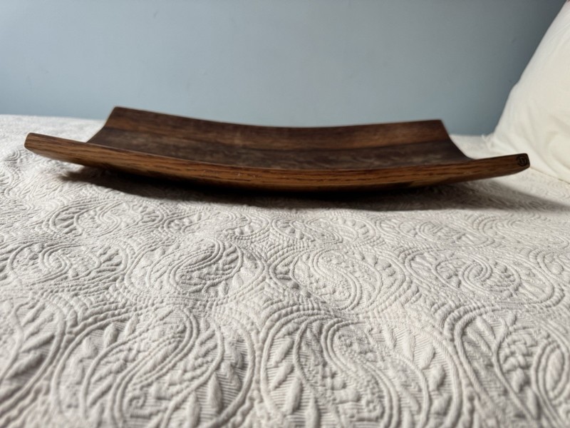 Medium Brown Wood Rectangular Serving Tray 20" x 10" Solid Plain Design gallery
