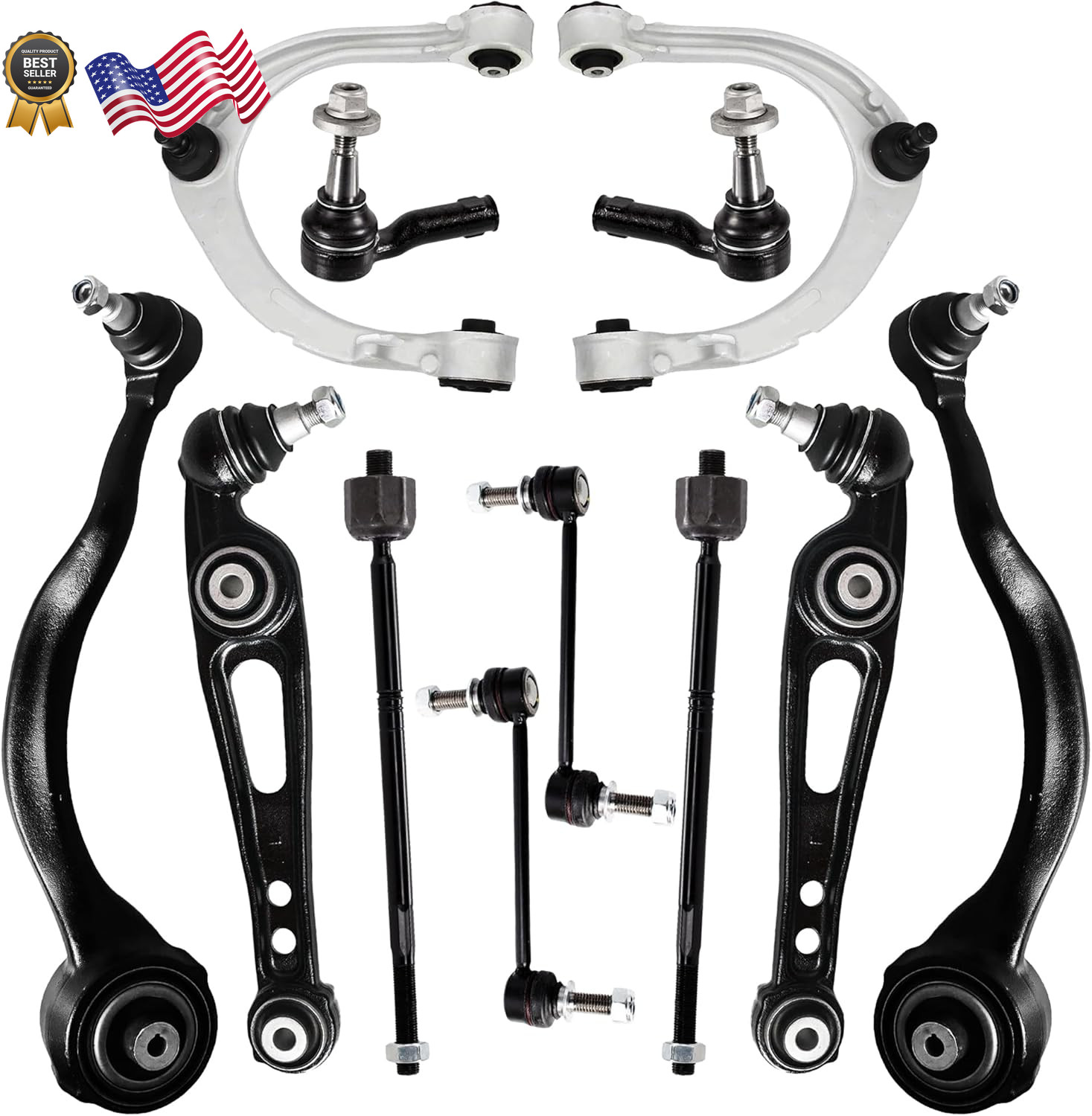 Front Upper and Lower Control Arm Kit Compatible with 2013-2018 Land Rover Range gallery