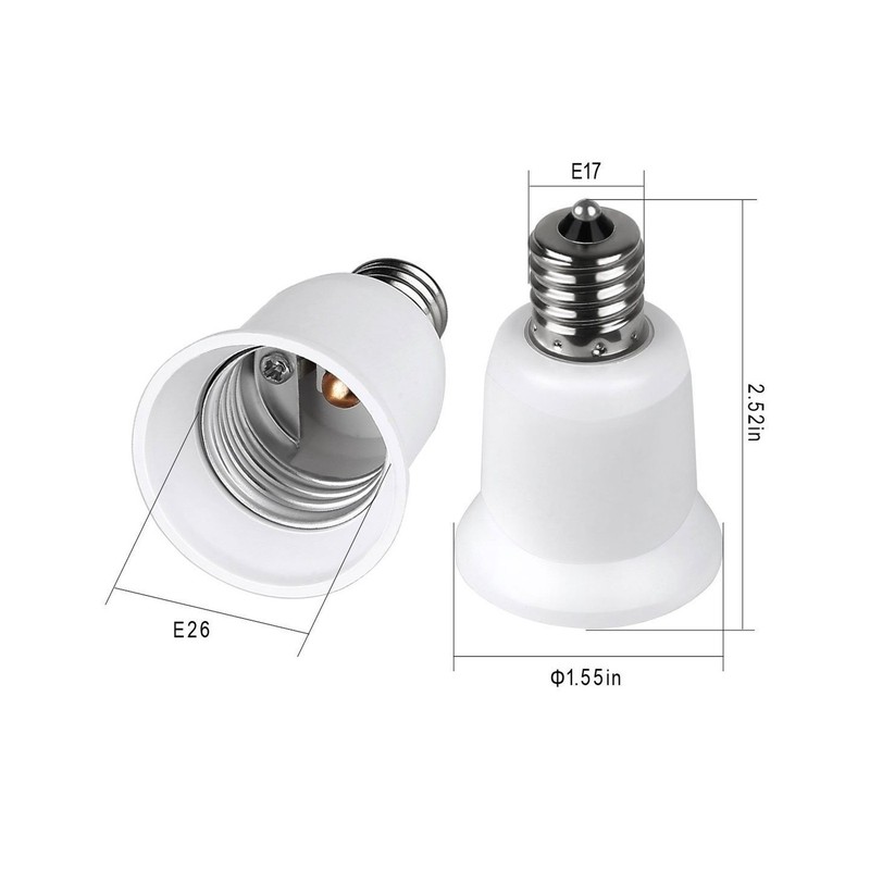 Yi Lighting E17 to E26 Light Bulb Base Adapter - Converts Intermediate to Sta... gallery