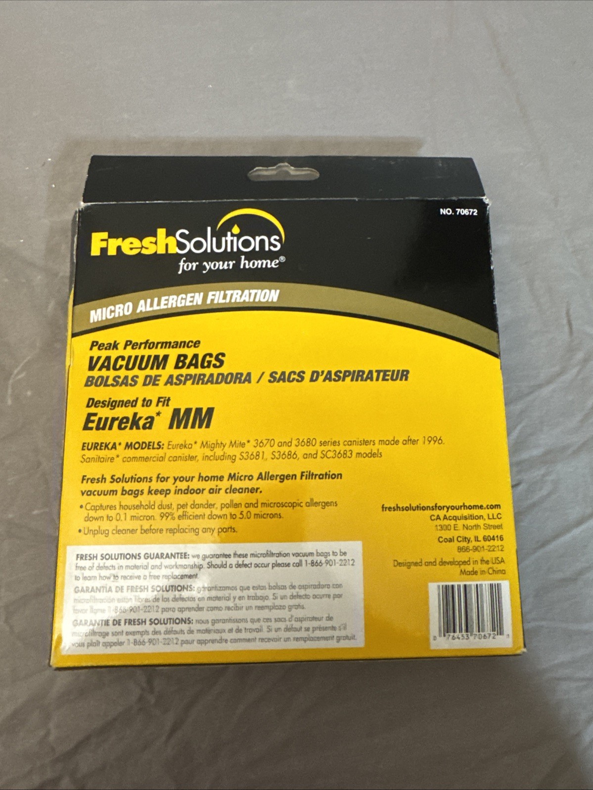 Fresh Solutions Eureka Vacuum Bags MM Style 3-Pk Micro Allergen Filtration gallery