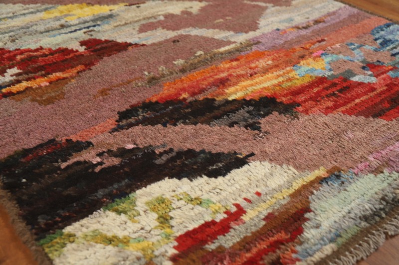 Abstract Wool Moroccan Oriental Rug Contemporary Hand-made Pakistani Carpet 4x6 gallery