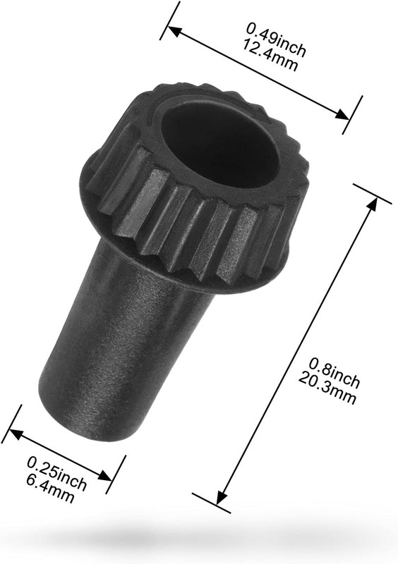 20mm Standard Replacement Black Switch Knobs for Table and Floor Lamps - 4 Pack gallery