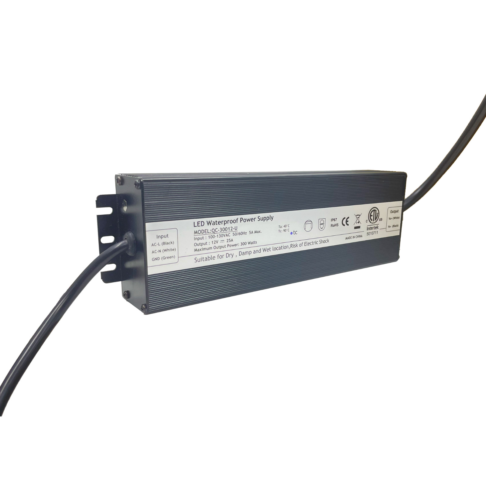 ETL Listed 300W LED Driver IP67 Waterproof Power Supply AC to DC Transformers gallery