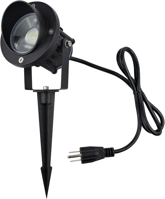 Flag Light Plug in Spotlight, 9W LED Outdoor Landscape Spotlight 120V 5000K D... gallery