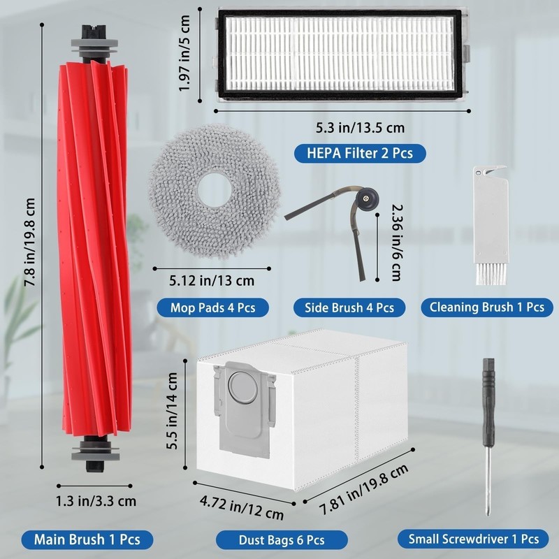 Accessories Replacement Kit for Roborock Qrevo Serie - QV 35A/QV 35S , QR 598 gallery
