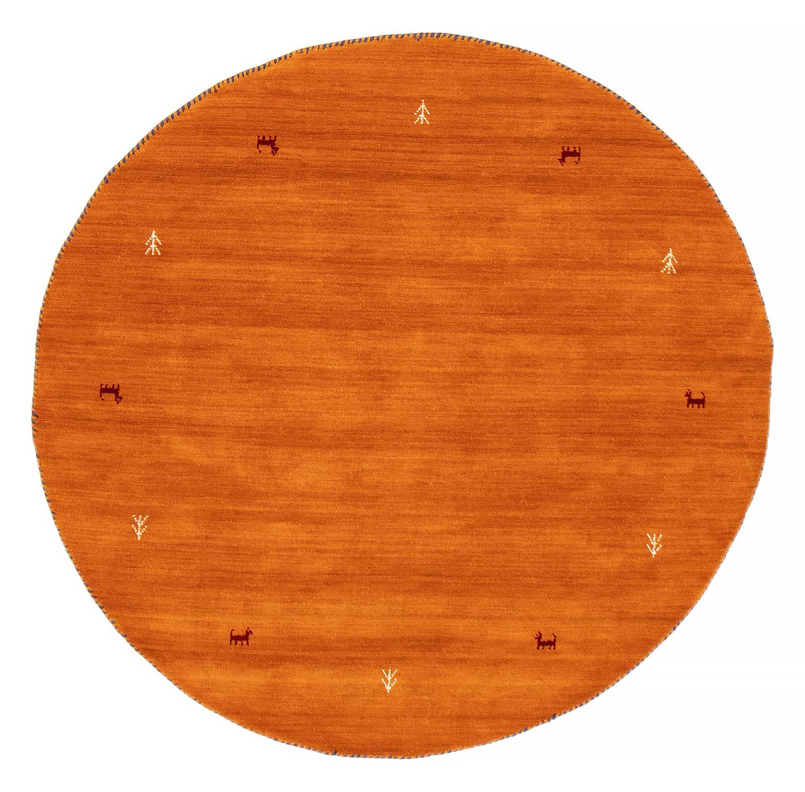 Traditional Hand loomed Area Rug 4'10" x 4'10" Light Orange Oriental Carpet gallery