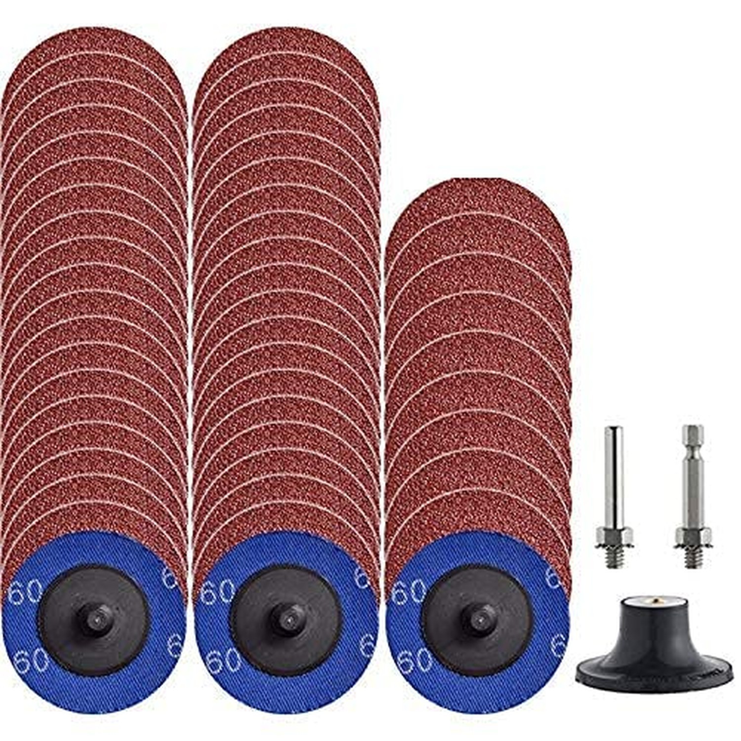 Miroku 50Pcs P60 2 inch Quick Change Discs Set, A/O Sanding Discs with 1/4" H... gallery