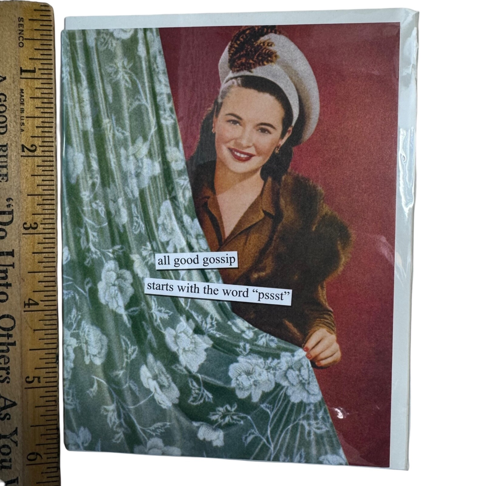Anne Taintor All Occasion BLANK Greeting Card 36797 Retro 50s Women Mink Gossip gallery