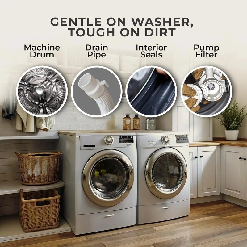 Uproot Clean Washing Machine Cleaner Tablets - 24 Pack for a 12 Month Supply. Fo gallery