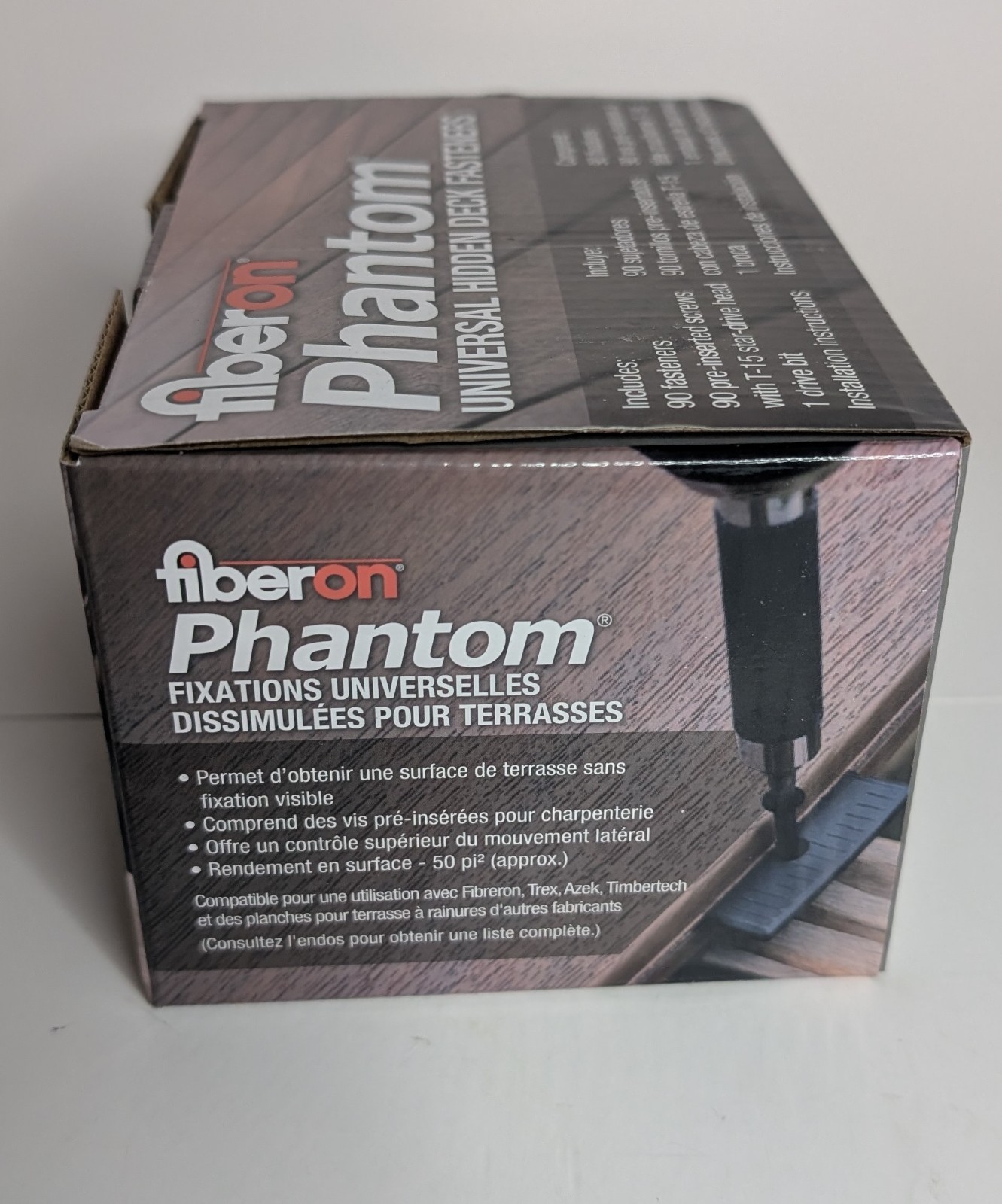 Fiberon Phantom Universal Hidden Deck Fasteners with Pre-Inserted Screws, Black gallery