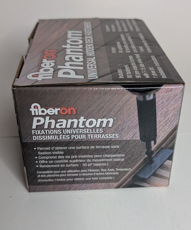 Fiberon Phantom Universal Hidden Deck Fasteners with Pre-Inserted Screws, Black gallery