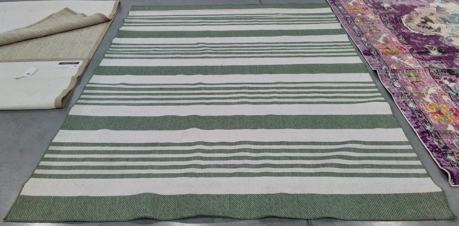 GREEN / IVORY 8'-0" x 10'-0" Back Stain Rug, Reduced Price 1172775588 BMU828Y-8 gallery