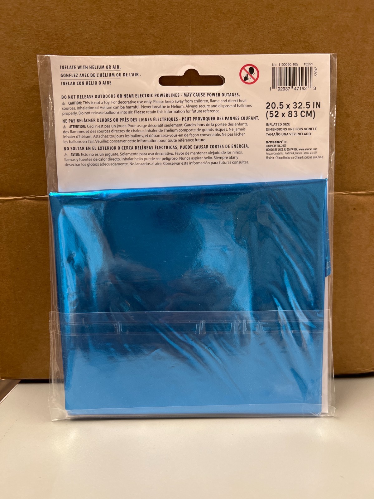 BRAVA! Number “5” Single PC 34” Mylar Balloon - Blue gallery