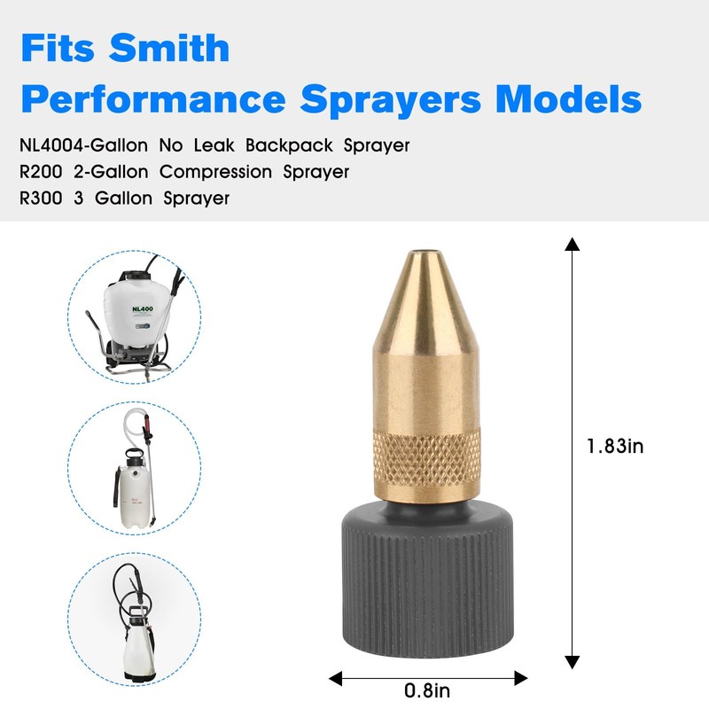 Brass Adjustable Sprayer Nozzle Tips 4 Gallon 3 Gallon 2 Gallon Leakproof for Ga gallery