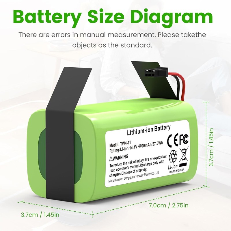 Labtec 14.4V 4000mAh Replacement for Eufy Battery RoboVac 11 11S 11S MAX 30 15C gallery