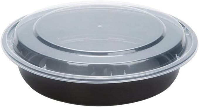 48oz Round Food Containers Meal Prep BPA FREE Microwavable Lunch Salad Bowl Bulk gallery