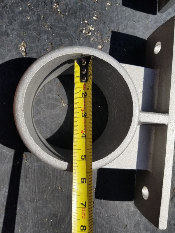 Vertical Wall Mount Flagpole Brackets (5") - Brackets only (No pole) gallery