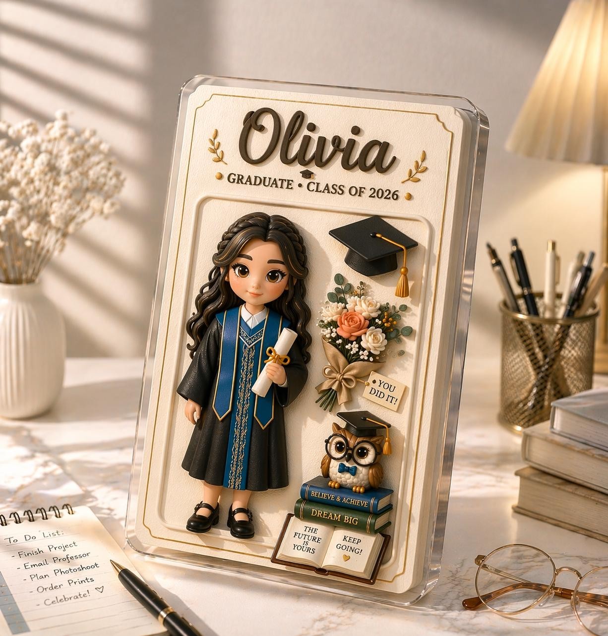Personalized Graduation Gift for Her, Custom Class of 2026 Acrylic Plaque gallery