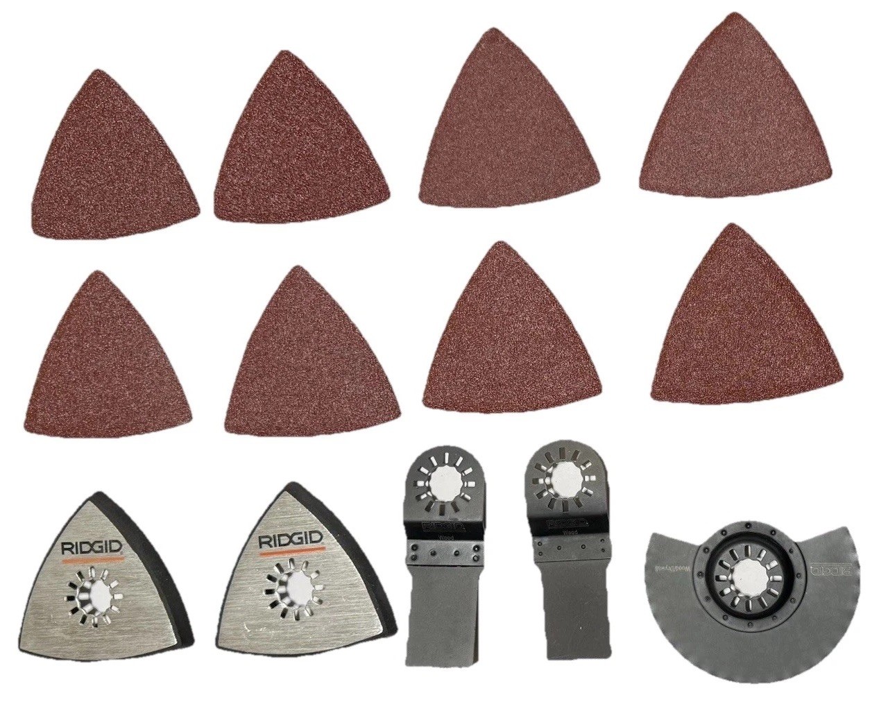 RIDGID JobMax 14 Pc Oscillating Multi-Tool Blade & Sanding Accessory Set gallery