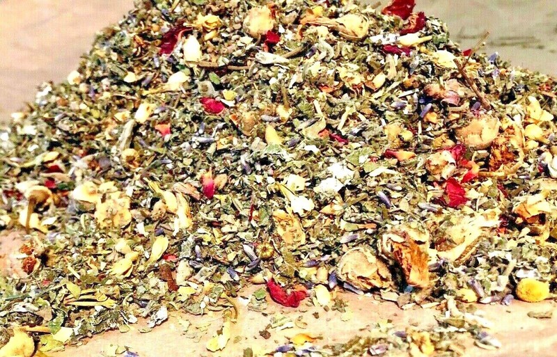 Jasmine Marshmallow Rose Lavender Chamomile Raspberry Feverfew No.7 Herb Blend gallery