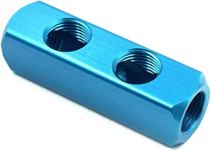 1/2" Air Hose Inline Manifold Block Splitter, 1/2" BSPT, 1Pcs 2 Ways 5 Ports gallery