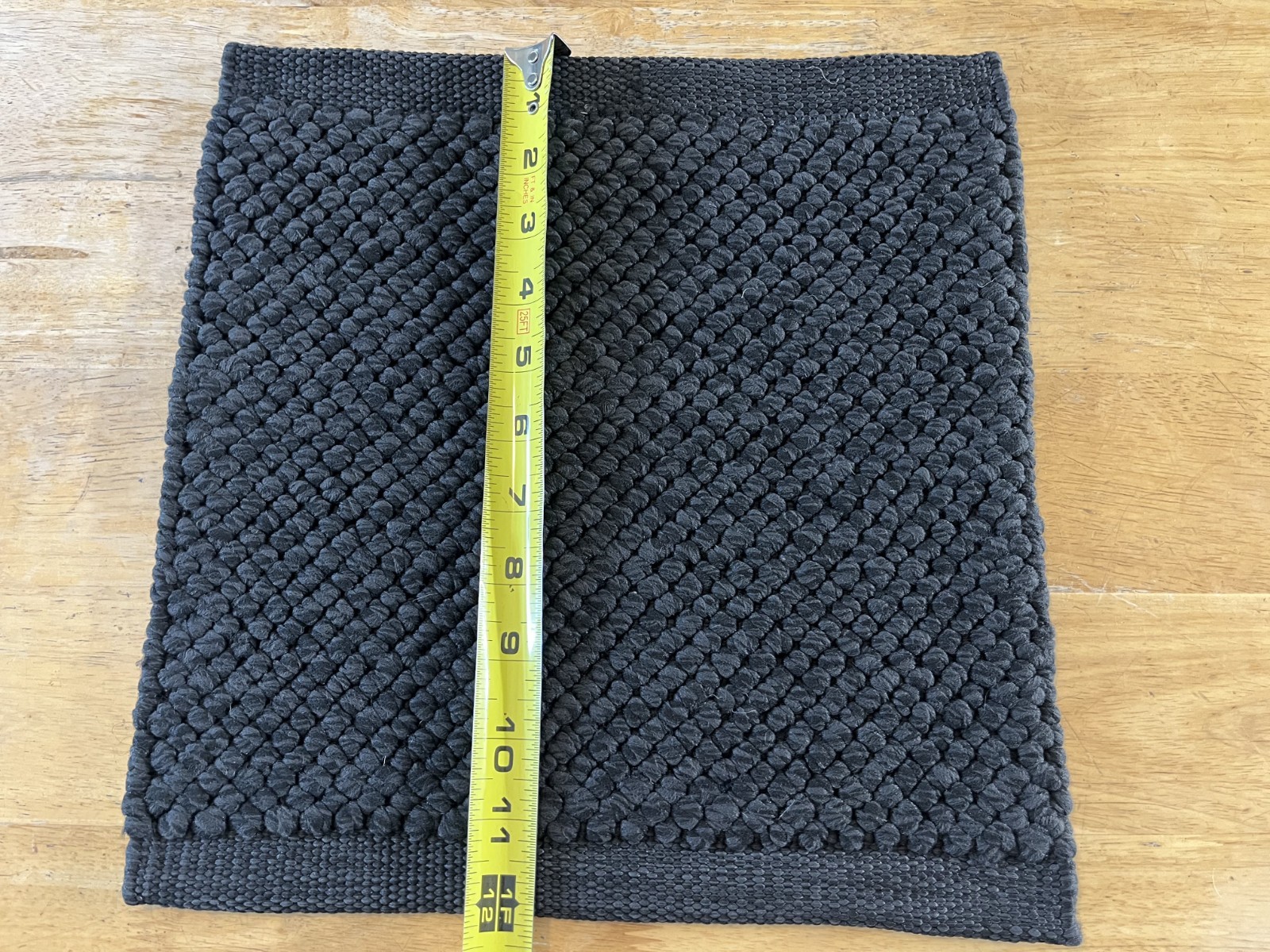 Crate & Barrel Sample Rug Square Carpet Tile Niya Boucle Black 12" x 12" gallery