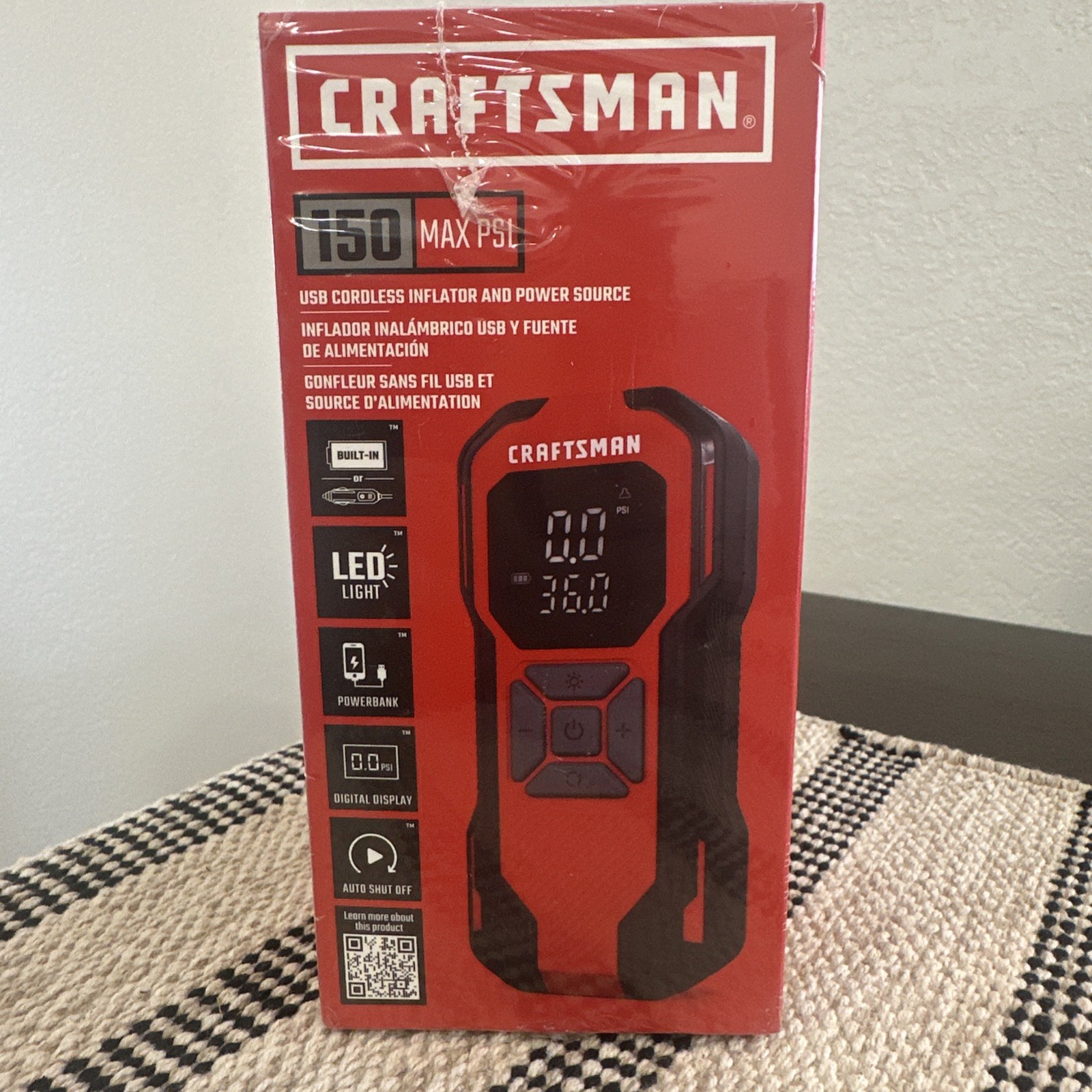 🔥 CRAFTSMAN Portable 12-volt Air Inflator 150 Max PSI Red CMXPTXA1201 NIB gallery