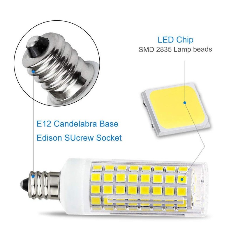 4 Pack E12 LED Corn Light Bulb Dimmable 100W Equivalent 1000LM 6000K Chandelier gallery