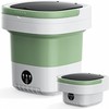 16L Foldable Portable Washing Machine, 45dB Quiet 3-Mode Mini Washer, Green gallery
