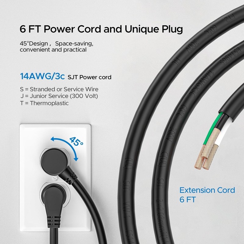 Regleta CRST de 12 tomas con cable de 4,5 m, protector contra sobretensiones de gallery
